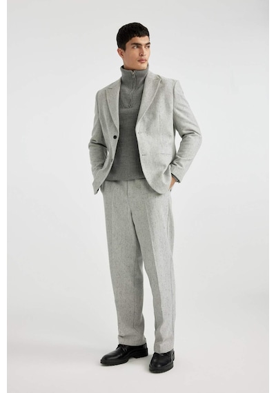 DeFacto Klasik Pantolon Wide Leg Basic Düz Geniş Bol Paça B9492AX23WNGR377
