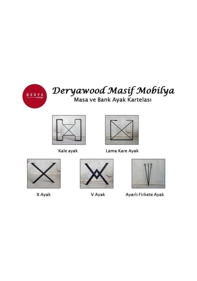 Deryawood Masif Mobilya Masif Doğal Ahşap Bahçe Masası