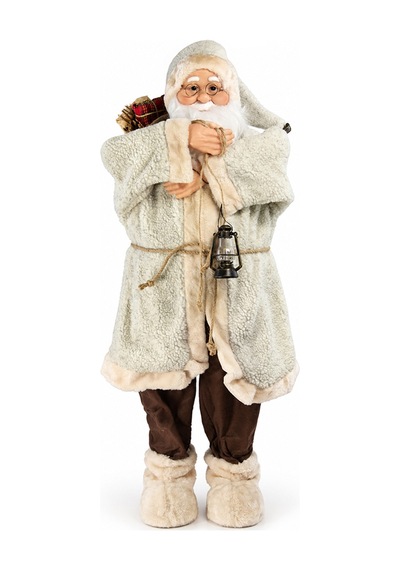 Yılbaşı Noel Baba Kürklü Bej 90 Cm