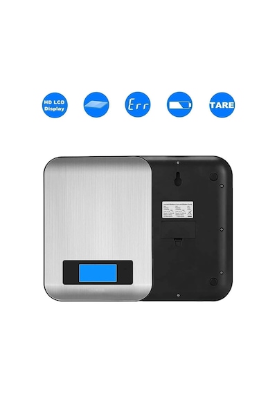 5kg Lüx Dijital Mutfak Terazisi 5kg 1 Gr Hassas Paslanmaz Çelik Pil Hediyeli Diğer