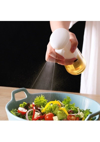 Tek Beyaz 230ml Sağlıklı Cam Sprey Yağdanlık Sıvı Yağ Spreyi Yağlık Airfryer Yağ Tasarrufu Sağlar Ço Diğer