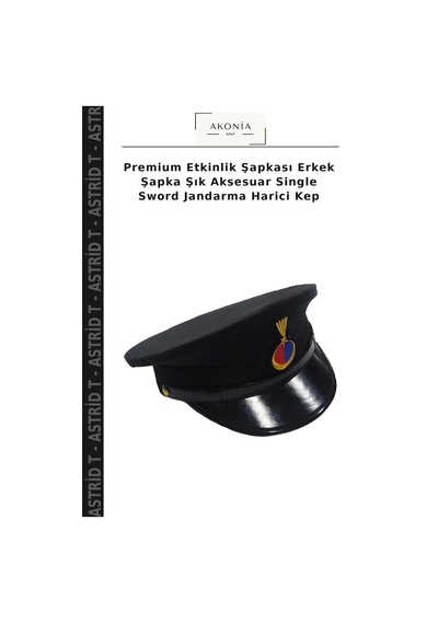 Astrid T Premium Etkinlik Şapkası Erkek Şapka Şık Aksesuar Single Sword Jandarma Harici Kep Çok Renkli
