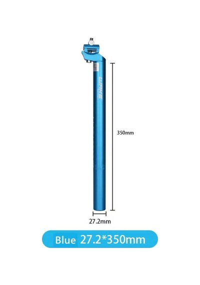 Xbyc 679 Wake Sele Borusu 27.2mm Çap X 35cm Uzunluk Hafif Renkli Bisiklet Koltuk Borusu Mavi Renk Mavi