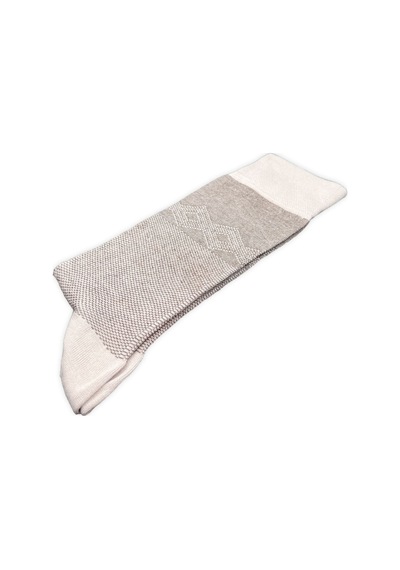 Bambu Erkek Çorabı - Tumaniş - Krem 17104-r7 Çok Renkli