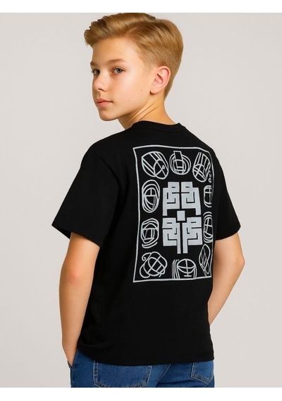 Nk Kids Erkek Çocuk Create Yazılı Pamuklu T-shirt-16026 SIYAH
