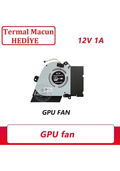 Asus Uyumlu Rog Zephyrus Gu502Gv, Gx502Gw, Gu502Lw Fanı, Gpu / Sol Fan