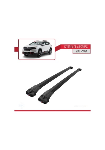 Citroen C5 Aircross 2018 Ve Sonrası İle Uyumlu Ace-1 Ara Atkı Tavan Barı Siyah