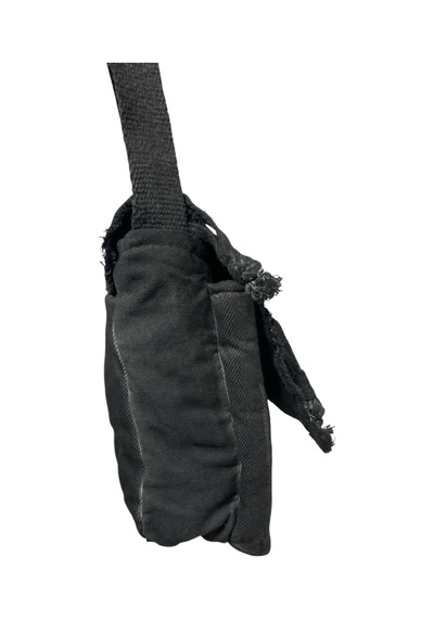 Old Cotton Cargo Vintage Küçük Salaş Unisex Günlük Çapraz Postacı Çantası S Boy 26x20cm Siyah Yeşil