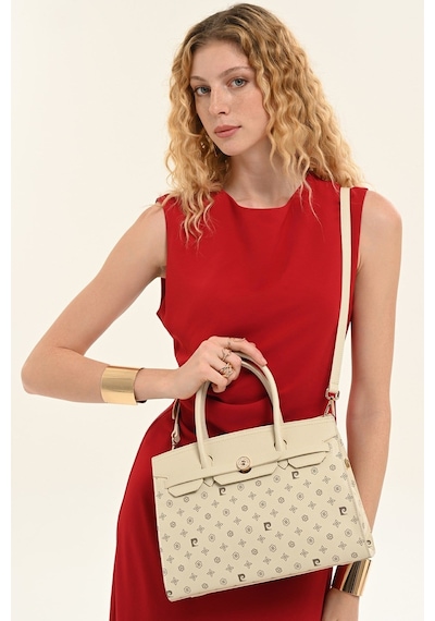 Pierre Cardin Monogram Kadın Omuz Çantası 05pc26y10318-mn Bej