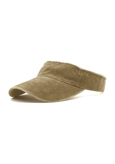 Tezzgelsin Kadın Eskitme Vintage Pamuklu Tenisçi Vizör Şapka Camel