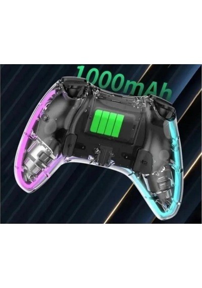 Ape Rgb Gamepad Oyun Kolu Şeffaf 1000 Mah Kablosuz Ps3-ps4-tv-pc-ios Uyumlu Wirelles
