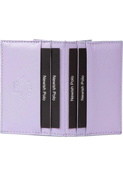 Newish Polo Hakiki Deri Kartlık Ve Cüzdan - New082 Lila