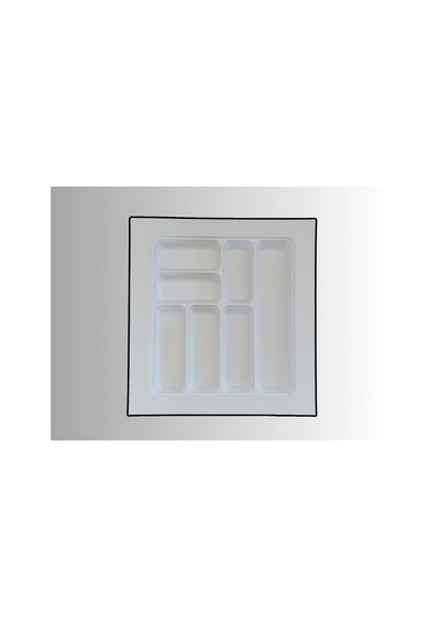 47x49 Cm. 7 Gözlü Beyaz Çekmece Içi Kaşıklık 44 40 Cm'e Kadar Kesebilirsiniz Beyaz