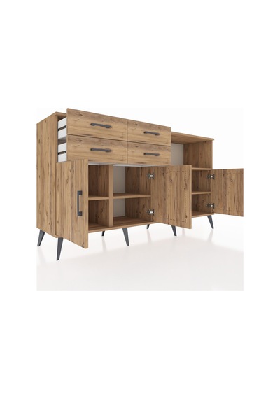 Kronos Konsol 4 Raflı 4 Çekmeceli 4 Kapaklı 176x59x99 Çam-çam Çam-çam Kronos Konsol 4 Raflı 4 Çekmeceli 4 Kapaklı 176x59x99 Çam-çam Çam-çam