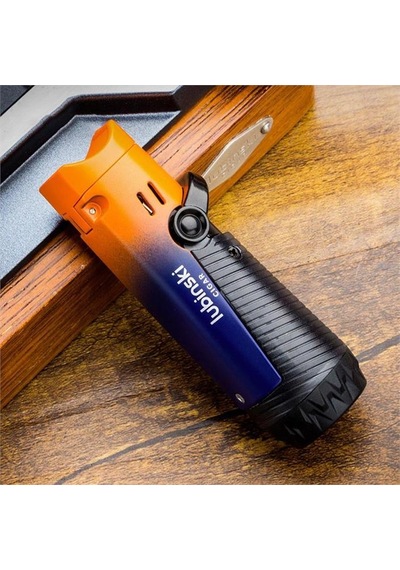 Lubinski Lion Çift Torch Puro Çakmağı Orange Ice Lb-180
