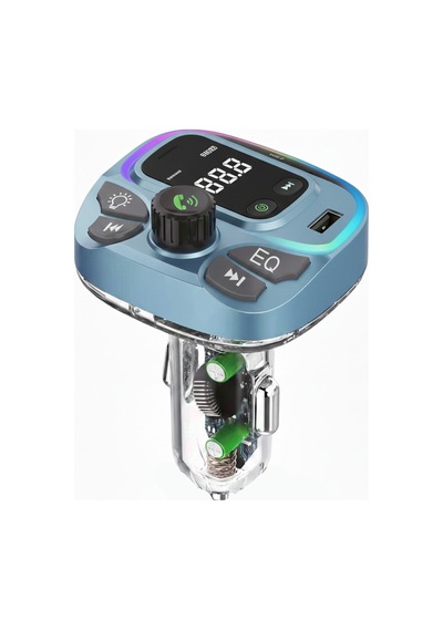 Araç İçin Bluetooth Fm Modülatör Transmitter Çakmaklık - Mt9877