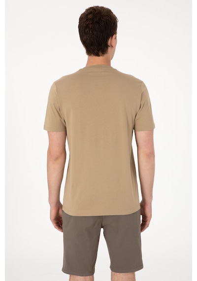 U.S. Polo Assn. Erkek Regular Fit Bisiklet Yaka Haki Tişört 50306880-VR027