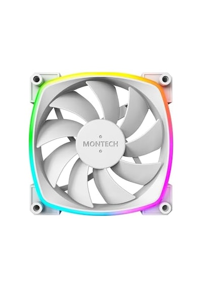 Ax 120 Argb Fan 1600pwm, High-end Durability, Silent Performance, And Stunning Argb Design 120mm, White