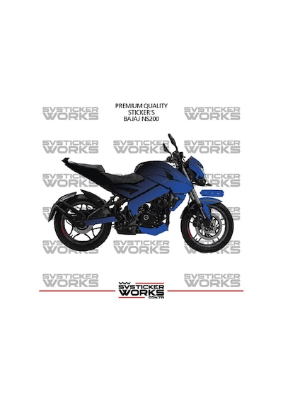Bajaj Ns200 Kaplama Sticker Çift Renk Motor Kaplama Modeli Hazır Kit Yüksek Kalite 78990243