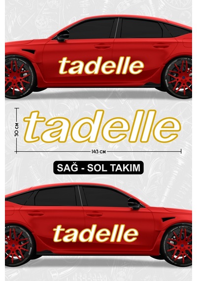 Tadelle Yan Gövde Sticker Kaplama Beyaz - 853624888