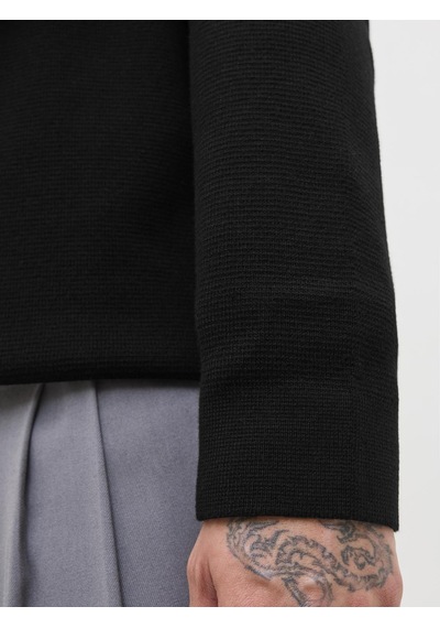 Jack & Jones Erkek Relaxed Fit Polo Yaka Triko Üst - Milano - 12281743 Siyah