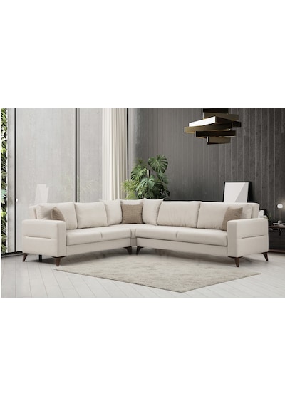 Kristal 3+köşe+2 Köşe Takımı Bej