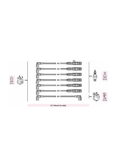 Buji- Kablosu Mercedes 190 E 2600 12v 1986-93-mercedes 260 1985-93 Netex Ntx Sp08 253