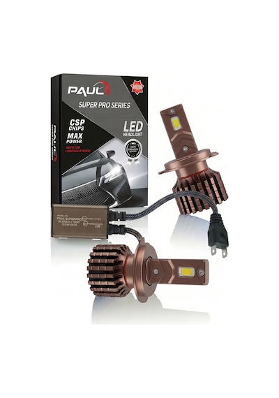 Paul Süper Pro H7 24.000 Lümen Güç Şimşek Etkili Odaklı Ufuk Çizgili Csp Led