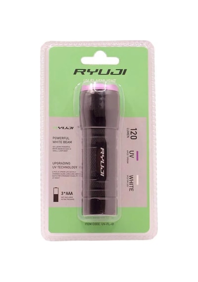Ryuji 120 Lumen Beyaz + Uv El Feneri Siyah