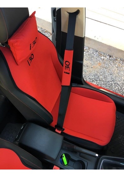 Hyundai İ30 Nakışlı Ön İkili Oto Koltuk Minderi 2 Adet Boyun Yast
