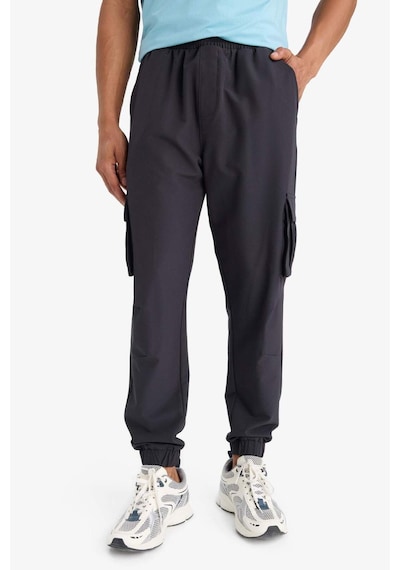 Defacto Slim Fit Dar Kesim Kargo Cepli Dokuma Sporcu Jogger Eşofman Altı E9361ax25auar214 Antrasit-ar214