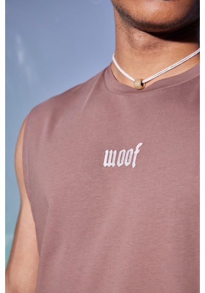 Woof Gym Tank Top Cacao
