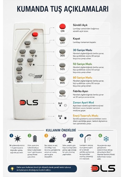 3'lü Paket Dls 400w Güneş Enerjili Solar Sokak Ve Bahçe Lambası, Lifepo4 Bataryalı, Ip66, Hareket Sensörlü, Uzak