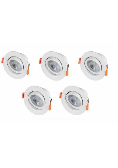 Uzmlight Horoz Led Spot Armatür Plastik Beyaz Kasa Cob 5w 3000k
