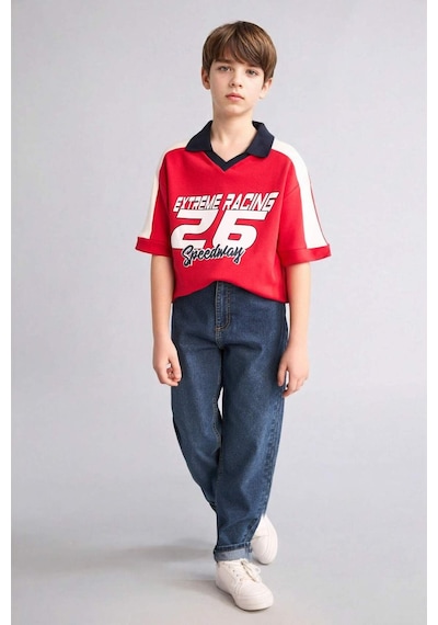 Defacto Oversıze Apaş Yaka Kısa Kollu Polo Tişört Erkek Çocuk H0980a826smrd256 Kırmızı-rd256 Defacto Oversıze Apaş Yaka Kısa Kollu Polo Tişört Erkek Çocuk H0980a826smrd256 Kırmızı-rd256