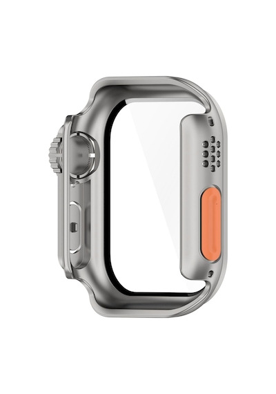 Caseonn Apple Watch Uyumlu Series 8 45mm Kılıf Watch Uyumlu Ultra Görünümlü Dönüştürücü Sert Bumper Kasa Starlight