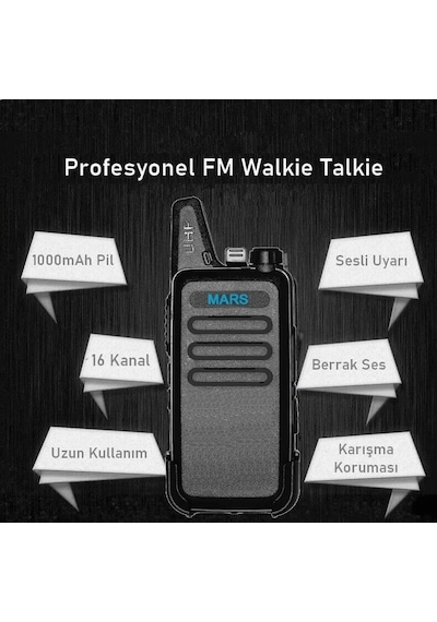 Fabrika Depo İş Operasyon El Telsizi Tekli Paket