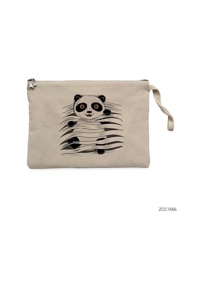 Panda İn Tee Krem Clutch Astarlı Cüzdan / El Çantası