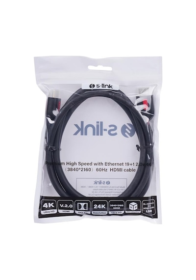S-link Sl-hdm4k011 19+1 V2.0 4k 60hz 1.5 Metre Hdmi Kablo Standart