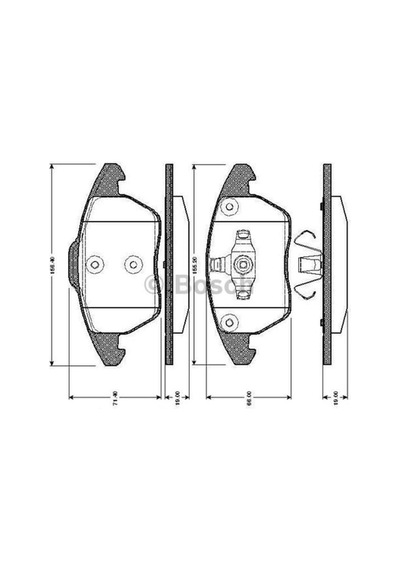 BOSCH 986424825 Fren Balatası Ön 208 12- 3008 09- 5008 09- / C4 Grand Picasso 08- C4 Picasso 06- Ds4 11- Ds5 11-