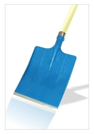 Hafif Sağlam Plastik Güçlendirilmiş Çeneli Saplı 38x40 Cm. Plastik Kar Küreme Küreği Kürek Ağırlığa Dayanıklı Güçlendirilmiş Tasarım