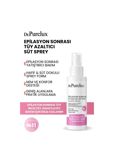 Epilasyon Sonrası Tüy Azaltıcı & Tüy Süt Sprey Rahatlatıcı Hassas Bakım 100 Ml