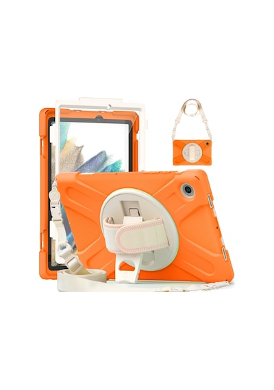 Samsung Galaxy X200 Tab A8 10.5 Kılıf Amazing Tablet Kapak - Turuncu Arka Kapak