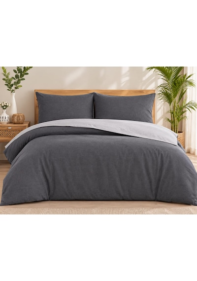 Lux Comfort Düz Renk Çift Kişilik Nevresim Takımı Çift Renkli Yumuşak Dokulu 200x220 Cm 4 Parça Açık Gri - Antrasit Lux Comfort Düz Renk Çift Kişilik Nevresim Takımı Çift Renkli Yumuşak Dokulu 200x220 Cm 4 Parça Açık Gri - Antrasit