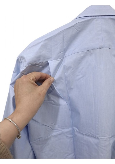 Parti Cepli / Cepsiz Uzun Kollu S Beden Mavi Düz Desenli Erkek Gömlek