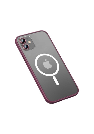 Apple Uyumlu iPhone 12 Kılıf Zore Mokka Lens Koruyuculu Wireless Kılıf