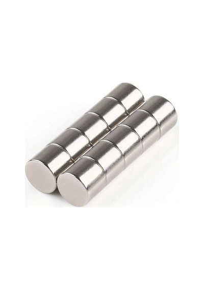 10 Adet Çap 8mm X Kalınlık 5mm Silindir Süper Güçlü Neodyum Mıknatıs