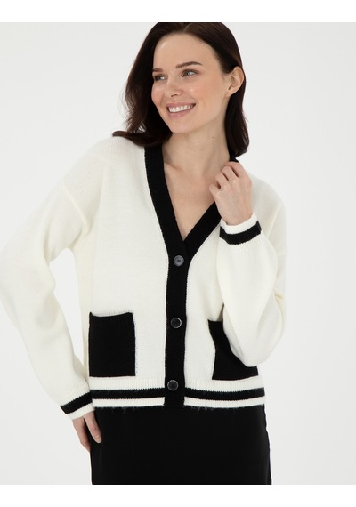 Pierre Cardin Kadın Ekru Hırka Triko 50300098-vr019 Ekru
