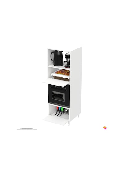 Modilayn Qpier Ankastre Dolap 60x185,9x56 Cm : 2 Kapaklı Mini/midi Mikrodalga Fırın Dolabı Beyaz Modilayn Qpier Ankastre Dolap 60x185,9x56 Cm : 2 Kapaklı Mini/midi Mikrodalga Fırın Dolabı Beyaz