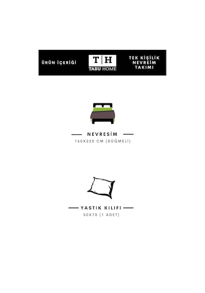 Tabu Home İpliği Boyalı Bej Tek Kişilik Nevresim Seti